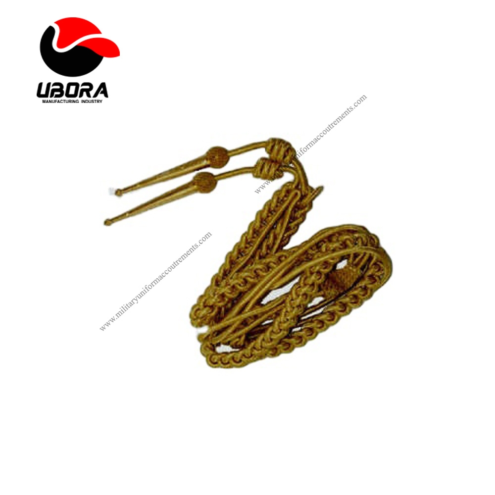 customized aiguillette For Officer Aiguillette Gold Wire Cord best quality Suppliers, military
